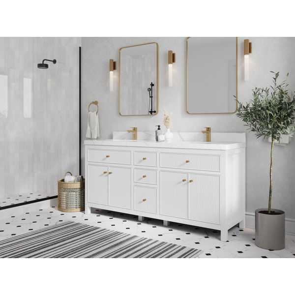 Willow Collections 72" W x 22" D x 36" H Double Bathroom Vanity Wayfair